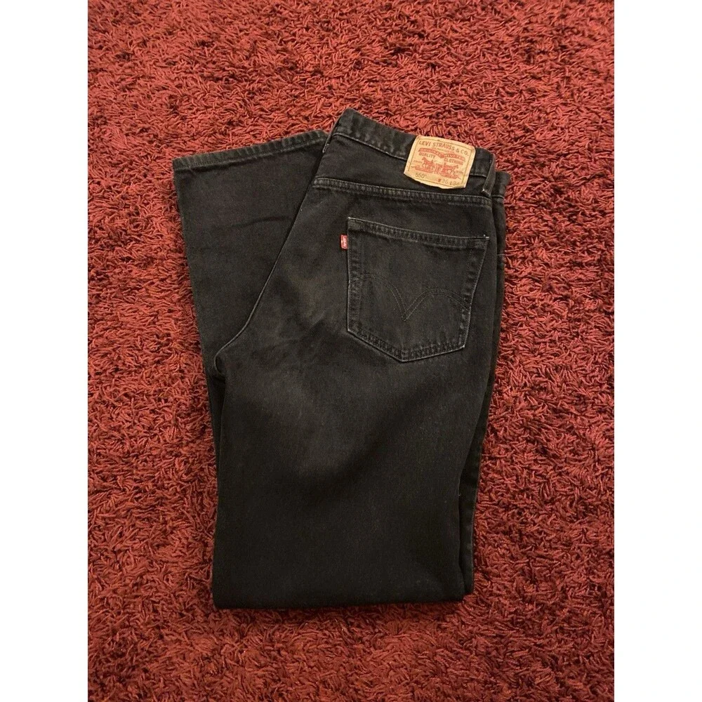 Y2K Levi’s 550 Jeans Men’s Size 36X34 Black Denim Relaxed Pants